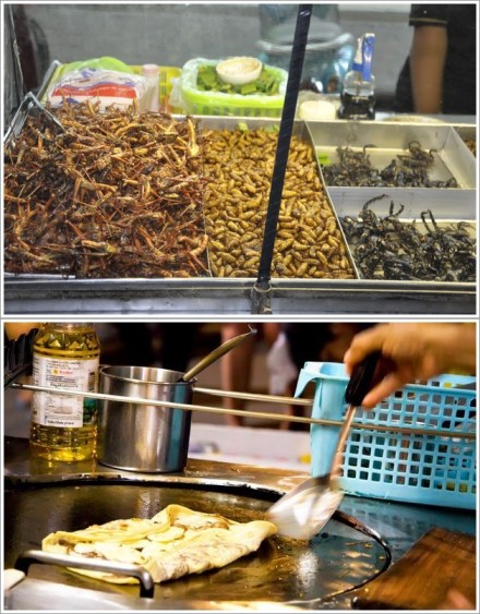 Makanan Ekstrem di Pattaya (Atas), Banana Pancake (Bawah)