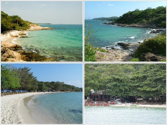 Ao Cho Beach (Kiri Atas), Ao (Kanan Atas), Ao Tub Tim (Kiri Bawah), Ao Wong Duan (Kanan Bawah)