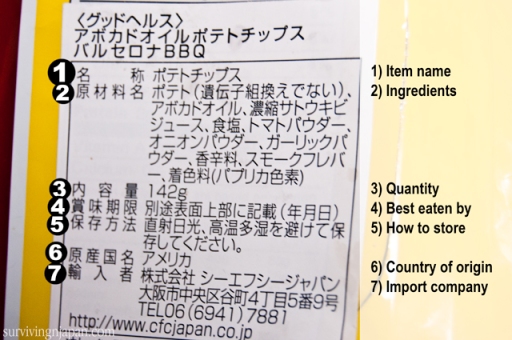 Contoh Food Label Di Jepang (Photo By : survivingjapan.com)