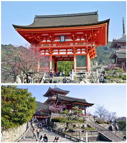 Deva Gate (Atas), West Gate & Three Storied Pagoda (Bawah)