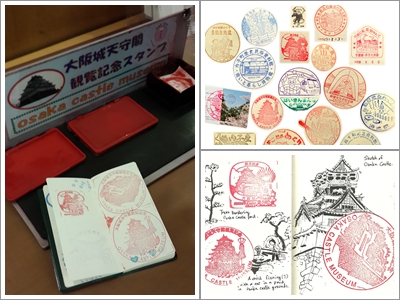 Stempel Osaka Castle dan Contoh Koleksi Stempel Jepang (Photo By : geekofalltrades & Ingrid Lezar)