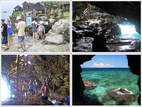 Pintu masuk ke gua 1 dan suasana didalamnya (Photo koleksi pribadi dan marcosoulexplorer.com)