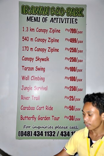 Tarif Kegiatan Di Irawan Eco Park