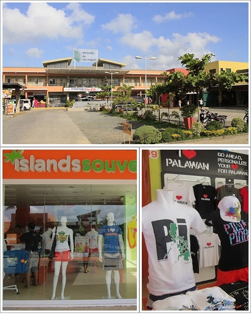 Bagian depan Mercado De San Miguel dan toko souvenir Island