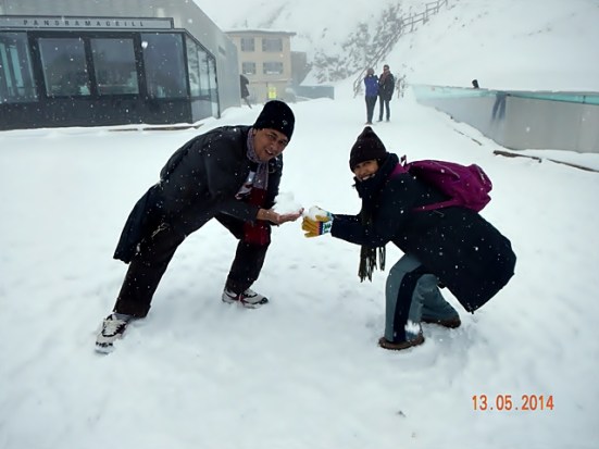 Kebagian Salju di Pilatus