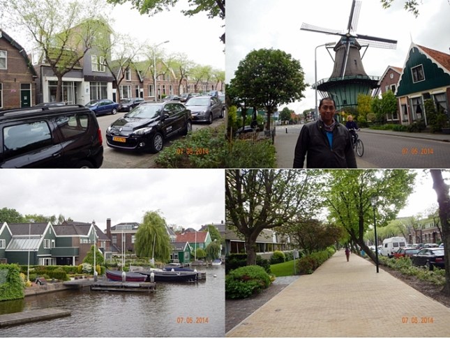 Jalanan yang sepi di Koog Zandijk