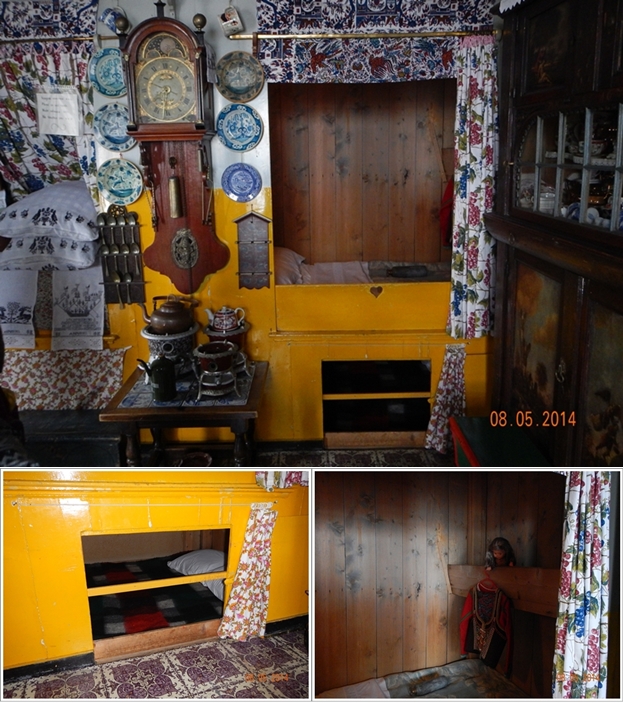 Tempat Tidur Utama (atas), tempat tidur anak (kiri bawah), tempat tidur bayi (kanan bawah)