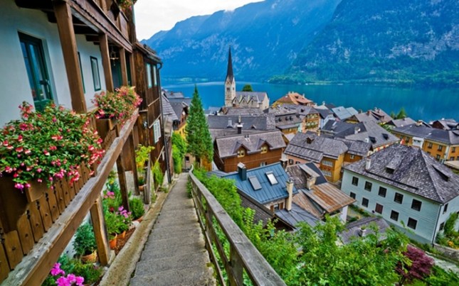 Gambar di kartupos yang saya bei di Hallstatt