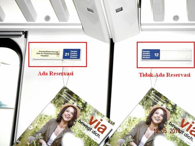 Tanda Reservasi diatas kursi