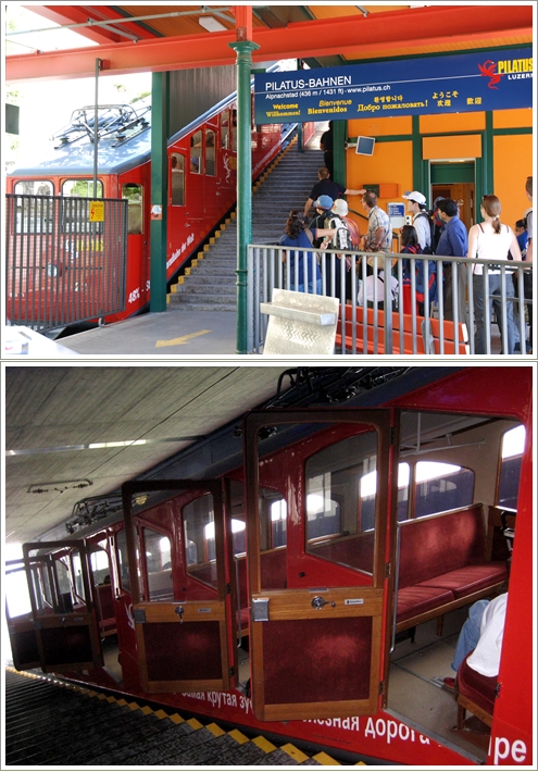 Gerbong Pilatus Cogwheel Train