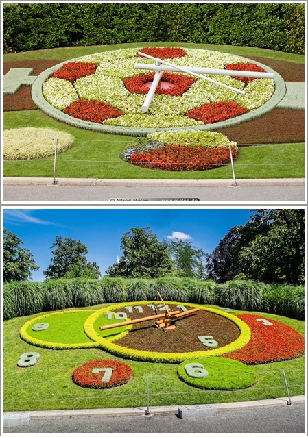 Tampilan Flower Clock Tahun 2009 (Atas, Photo By : molon.de) dan tampilan tahun 2013 9bawah, Photo By : panoramio.com)