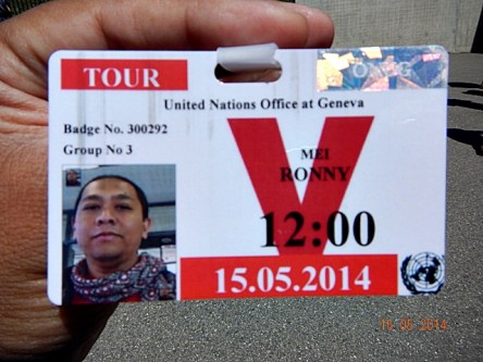 Kartu Identitas Pengunjung Palace of Nations