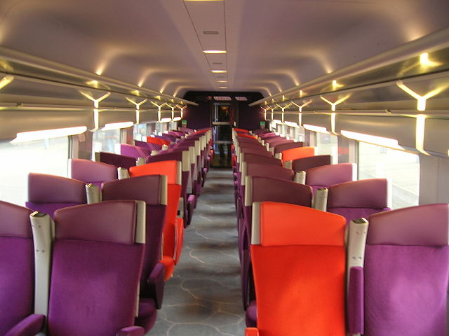 Bagian dalam TGV Lyria Second Class